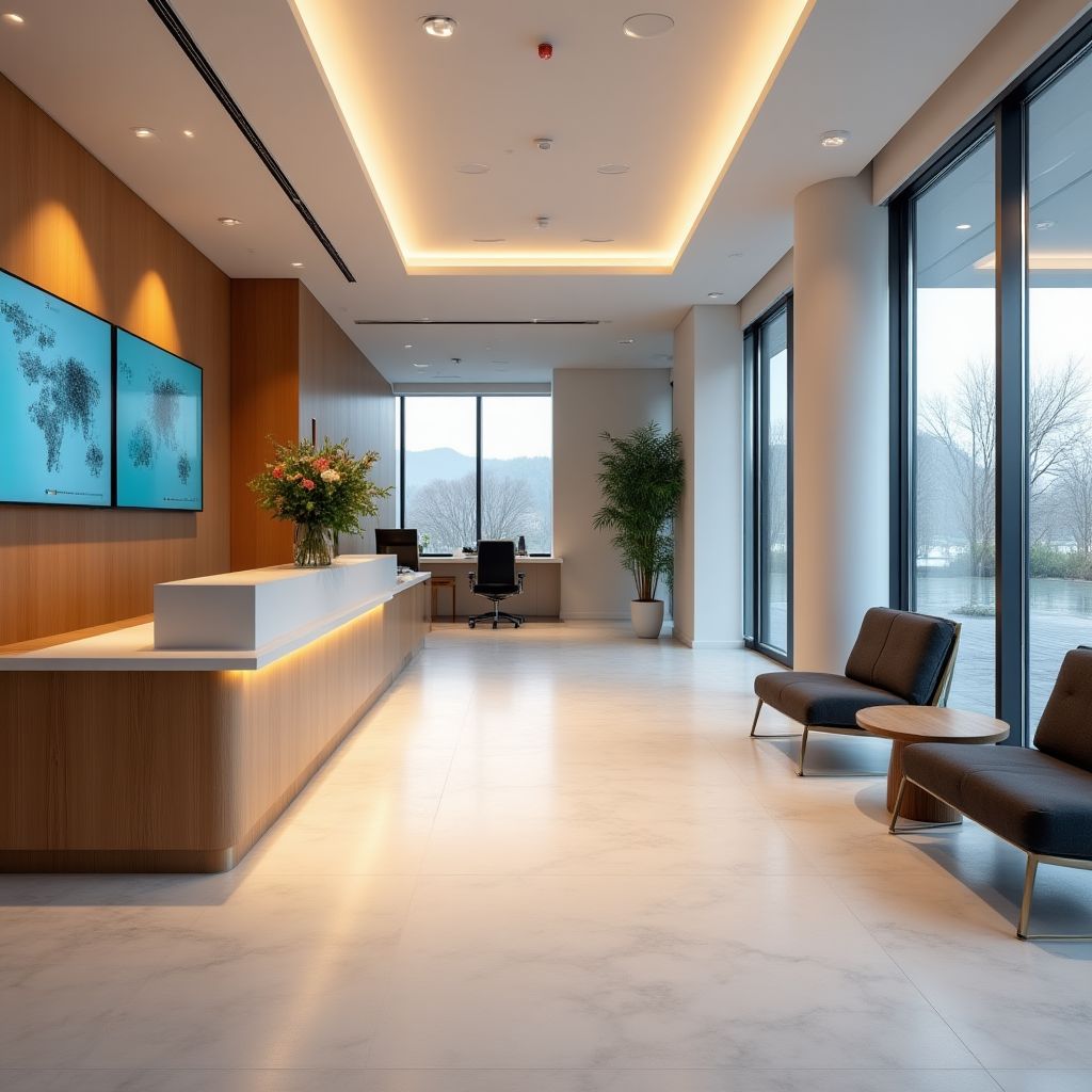 Área de recepción de clientes